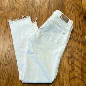 Denim of Virtue white frayed hem women’s denim jeans size 26